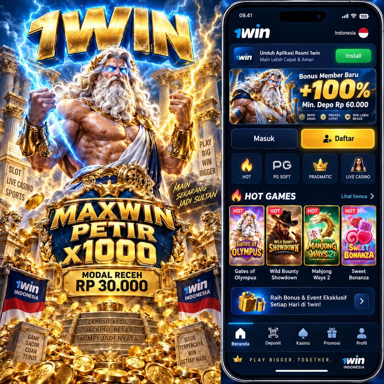 1WIN - Login 1win Akun App Terbaru 🎯